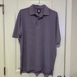 Footjoy golf polo pink and blue Large